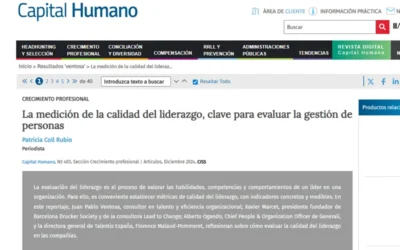 PrensaCapital Humano: La medición de la calidad del liderazgo, clave para evaluar la gestión de personas